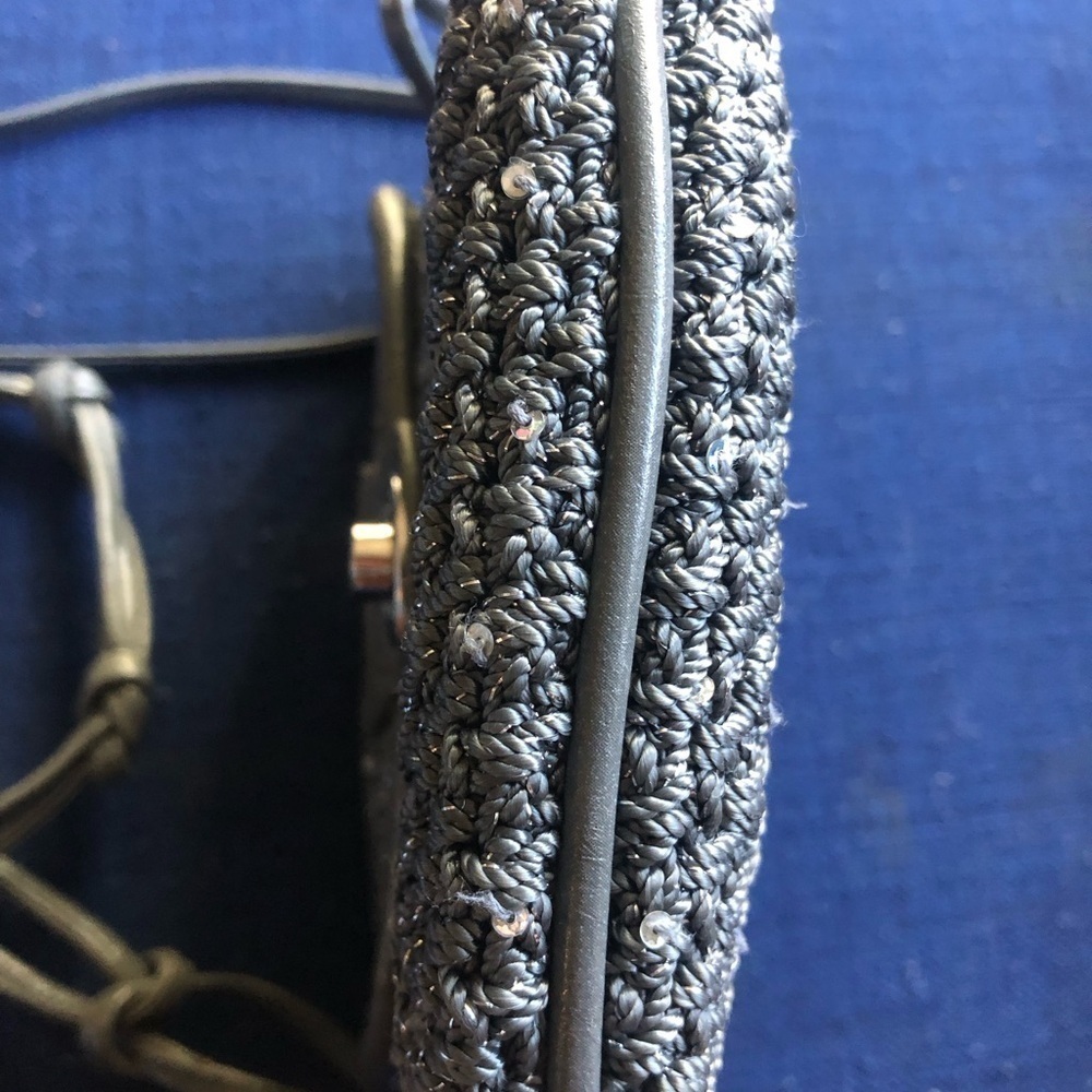 The Sak Originals Gray and Silver Crochet and Sequin Shoulder Bag - Picture 10 of 13